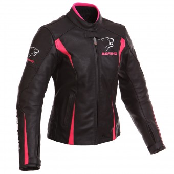 Cazadora moto Bering Lady Gangsta Negro Fucsia