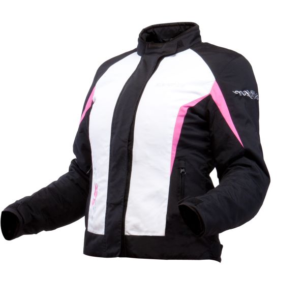 Cazadora moto Bering Lady Laurene Negro Fushia