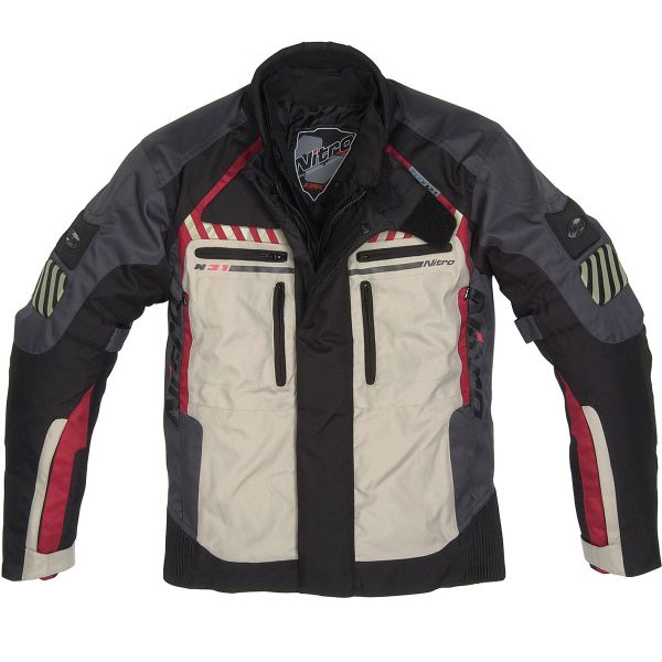 Cazadora moto Nitro N-31 Negro Rojo