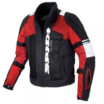 Cazadora moto Spidi Netrace Negro Rojo