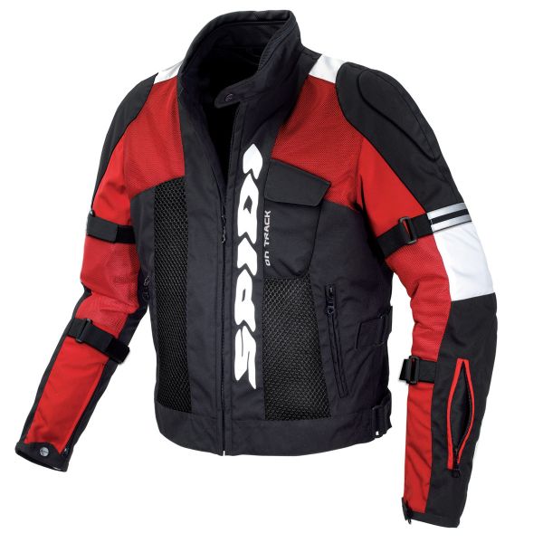 Cazadora moto Spidi Netrace Negro Rojo