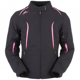 Cazadora moto Furygan Phoenix Negro Rosa