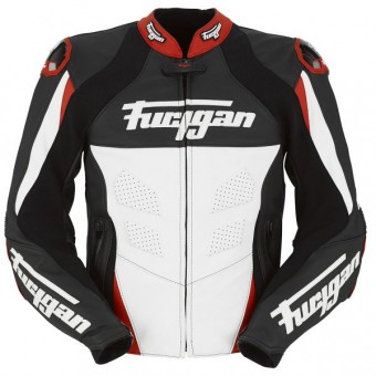 Cazadora moto Furygan Race Negro Blanco Rojo