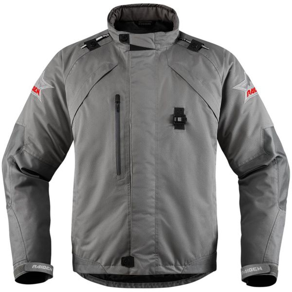 Cazadora moto ICON Raiden DKR Monochromatic Grey