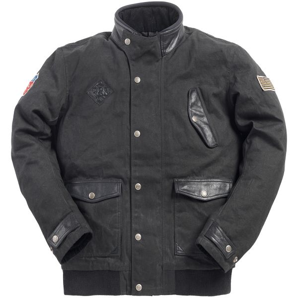 Cazadora moto Ride & Sons Runaway Black Waxed