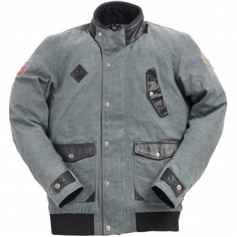 Cazadora moto Ride & Sons Runaway Grey Waxed Cazadora moto Ride & Sons Runaway Grey Waxed