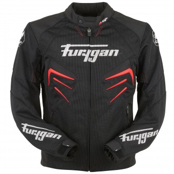 Cazadora moto Furygan Skull Vented Negro Rojo Blanco