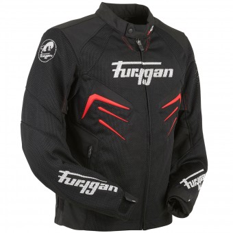 Furygan Skull Vented Negro Rojo Blanco