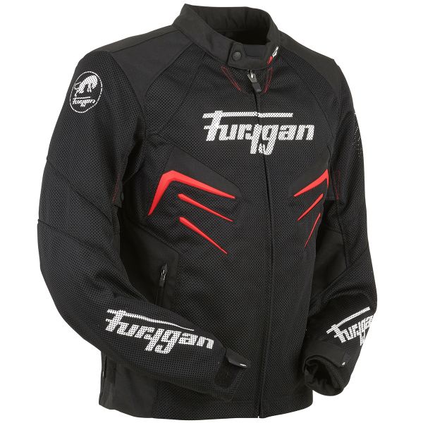 Furygan Skull Vented Negro Rojo Blanco