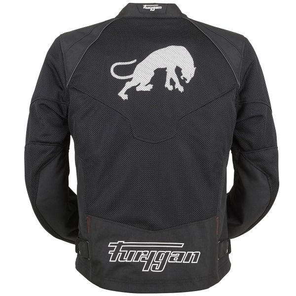 Furygan Skull Vented Negro Rojo Blanco