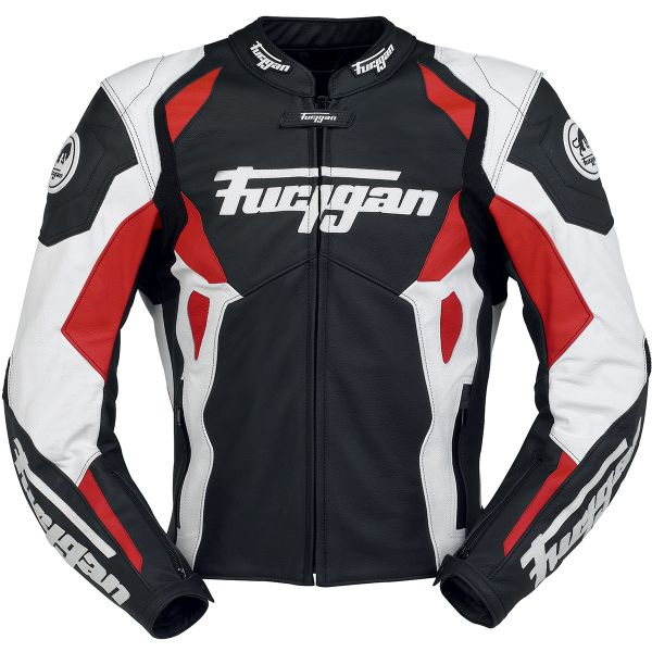Cazadora moto Furygan Spyder Negro Blanco Rojo