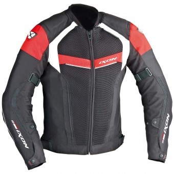 Cazadora moto Ixon Stratus HP Negro Blanco Rojo