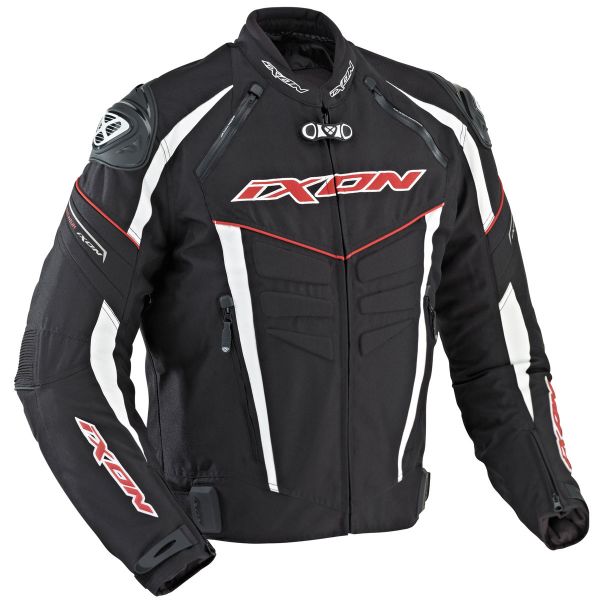 Cazadora moto Ixon Titanio VX Negro Blanco Rojo