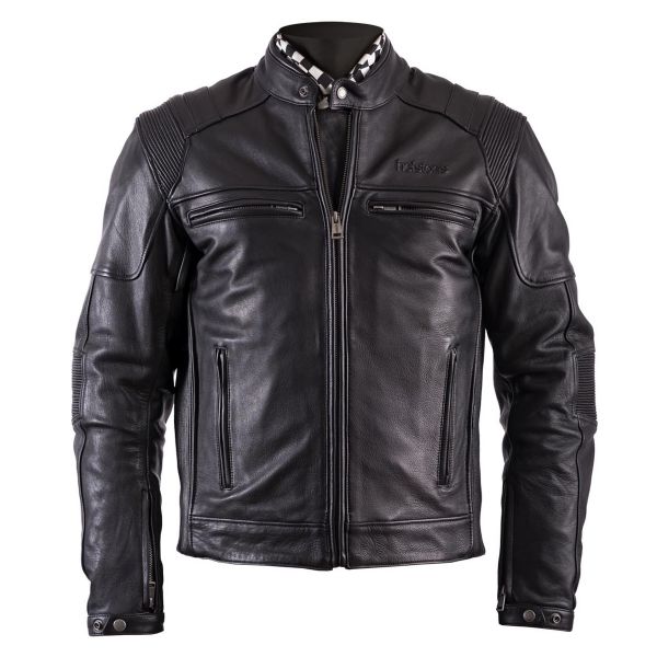 Cazadora moto Helstons Trust Leather Plain Black Cazadora moto Helstons Trust Leather Plain Black