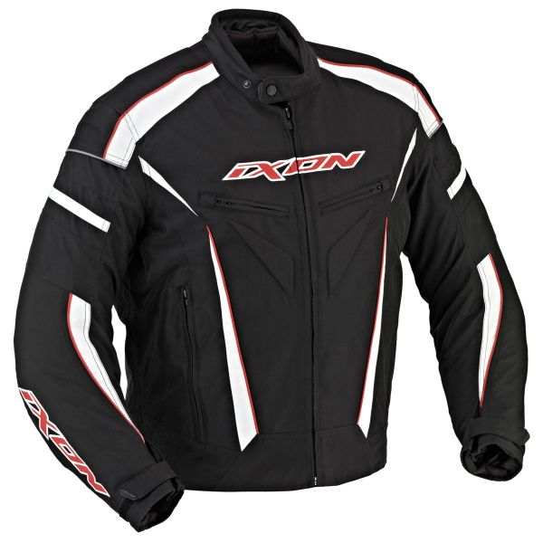 Cazadora moto Ixon Typhon Race Negro Blanco Rojo