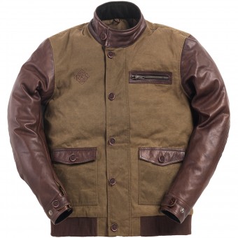 Cazadora moto Ride & Sons Varsity Army Brown
