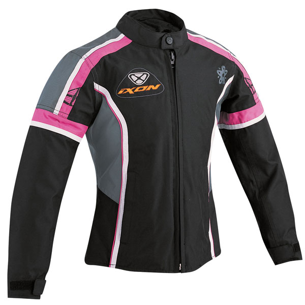 Cazadora moto Ixon Lolita Negro Rosa