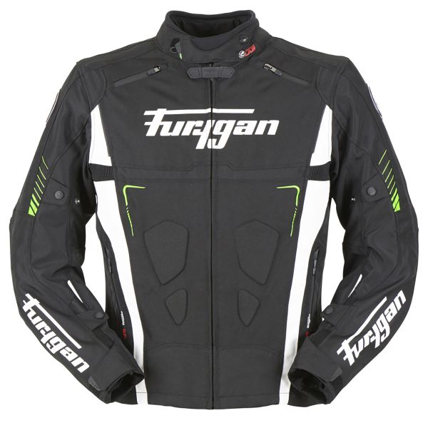 Cazadora moto Furygan Vortex Black White Green