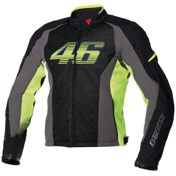 Cazadora moto Dainese VR46 Air Black Yellow fluo