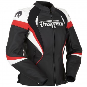 Furygan Xenia Racing Lady Negro Blanco Rojo