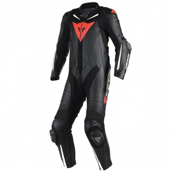 Mono Moto Cuero Dainese Laguna Seca D1 1 PC. Perforated Black White