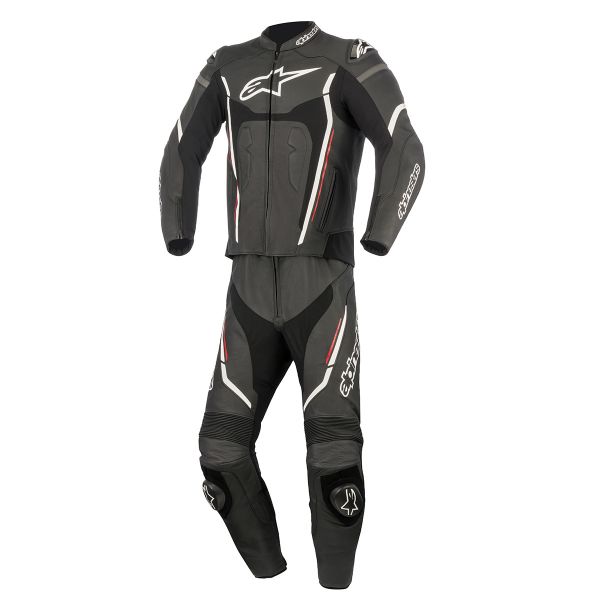 Mono Moto Cuero Alpinestars Motegi V2 2PC Black White Red