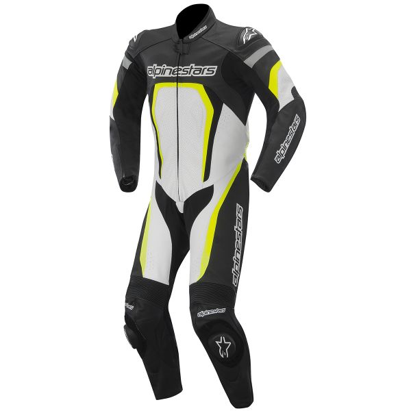 Mono Moto Cuero Alpinestars Motegi Suit Black Yellow Fluo