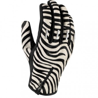 Guantes moto ICON Catwalk Zebra