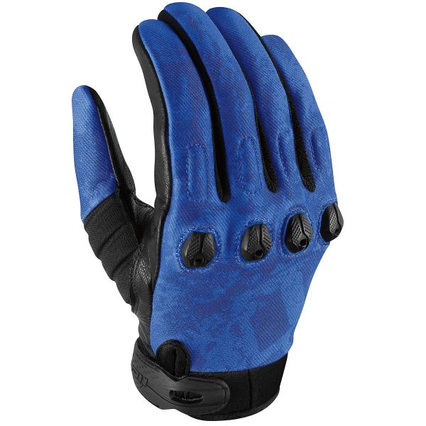Guantes moto ICON Etched Blue