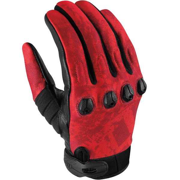 Guantes moto ICON Etched Red
