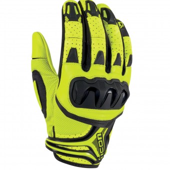 Guantes moto ICON Overlord Resistance Hi-Viz Yellow