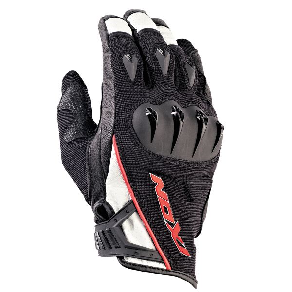 Guantes moto Ixon RS Print VX HP Negro Blanco Rojo