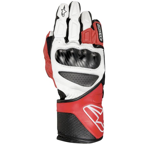 Guantes moto Alpinestars SP-8 Blanco Rojo Negro