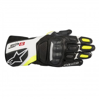 Guantes moto Alpinestars SP-8 V2 Black White Yellow Fluo