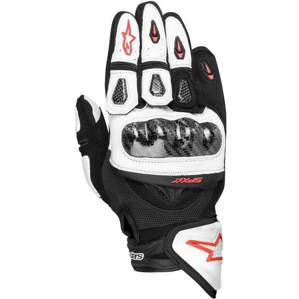 Guantes moto Alpinestars SP-X Blanco Negro Rojo