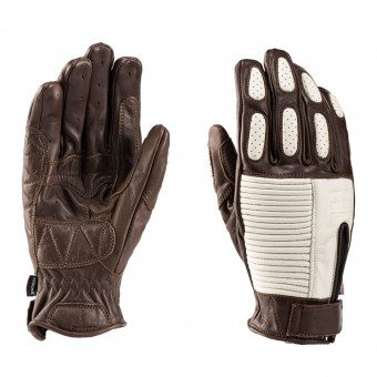 Guantes moto Blauer Banner Marrn Blanco