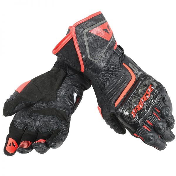 Guantes moto Dainese Carbon D1 Black Red Fluo