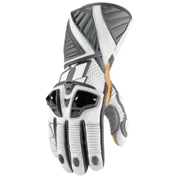 Guantes moto ICON Hypersport Pro White