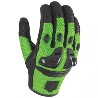 Guantes moto ICON Justice Mesh Green