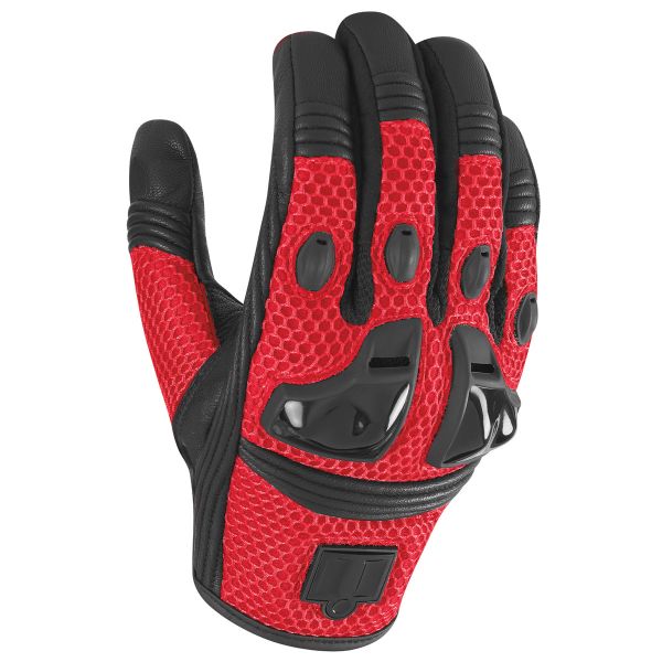 Guantes moto ICON Justice Mesh Red