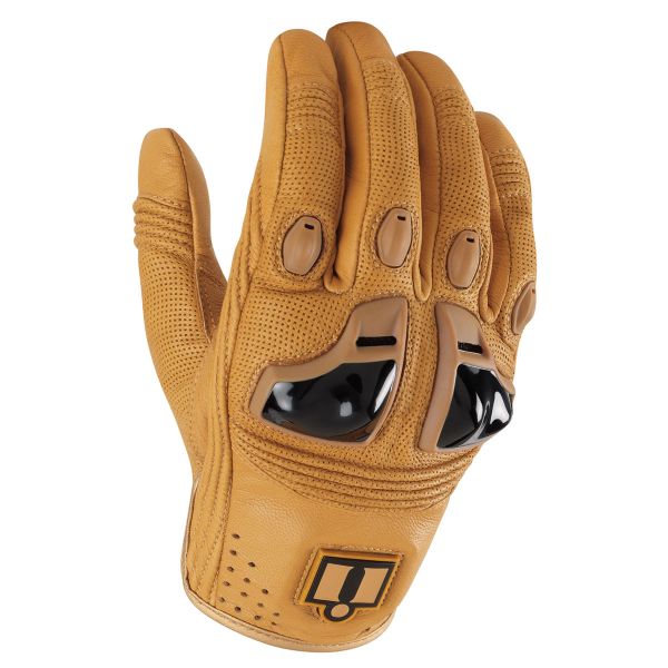 Guantes moto ICON Justice Tan