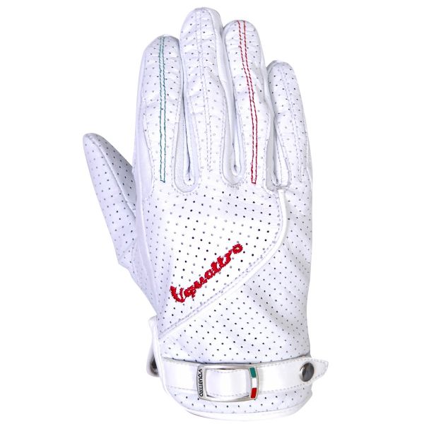 Guantes moto V'Quattro Lila Blanco