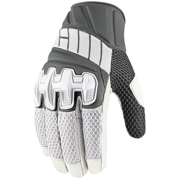 Guantes moto ICON Overlord Mesh White