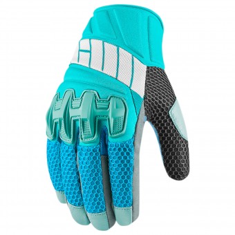 Guantes moto ICON Overlord Mesh Women Blue