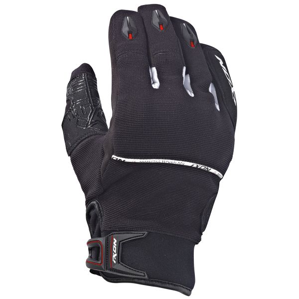 Guantes moto Ixon Rs Dry Hp Negro Blanco Rojo