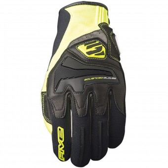 Guantes moto Five RS4 Black Yellow Fluo