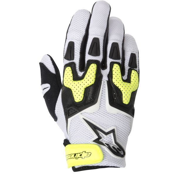 Guantes moto Alpinestars SMX-3 Air Blanco Negro Amarillo Fluo