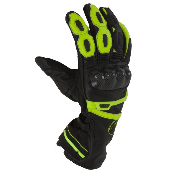 Guantes moto Bering Spitfire Negro Amarillo Fluo