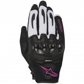 Guantes moto Alpinestars Stella SMX-1 Air Black White Fuchsia