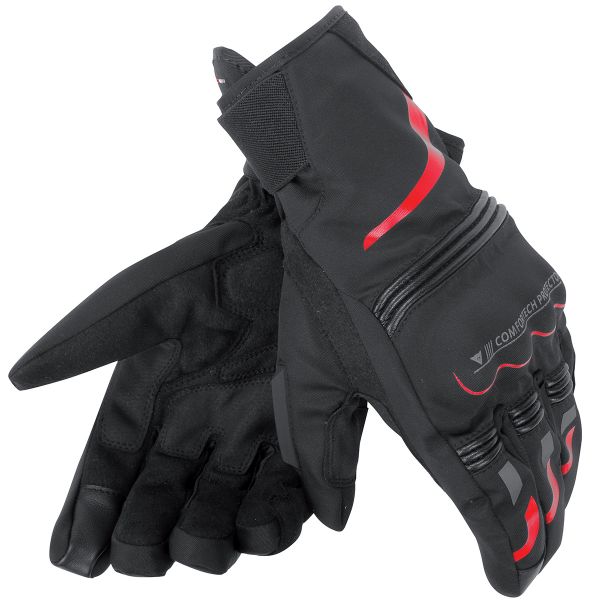 Guantes moto Dainese Tempest Unisex D-Dry Short Black Red